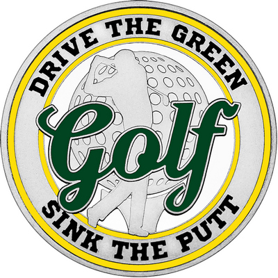 Dark Green "Golf" with Yellow Outer Circular Borders